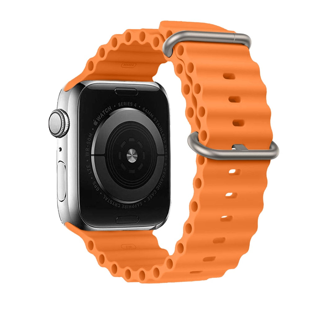 Bracelet Océan orange - Bracelet for Apple Watch – BRACELETS CONNECTES